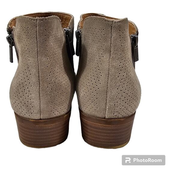 Lucky Brand Bayley2 Beige Perforated Suede Leather Booties Women's Size 9.5 M - Picture 9 of 10